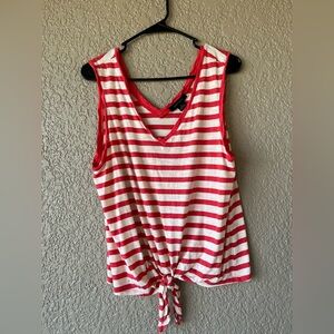 Sanctuary Red and White Striped Tank Top